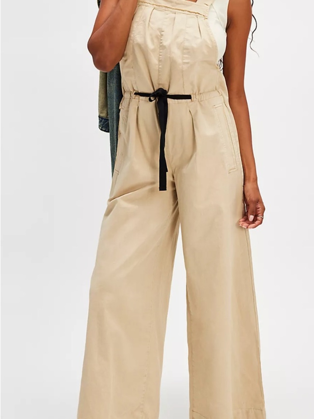 Free People In Your Dreams Khaki Overalls